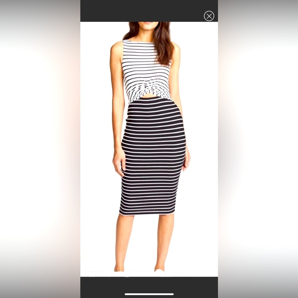 Bailey 44 XS body con dress with twisted knot and cut out